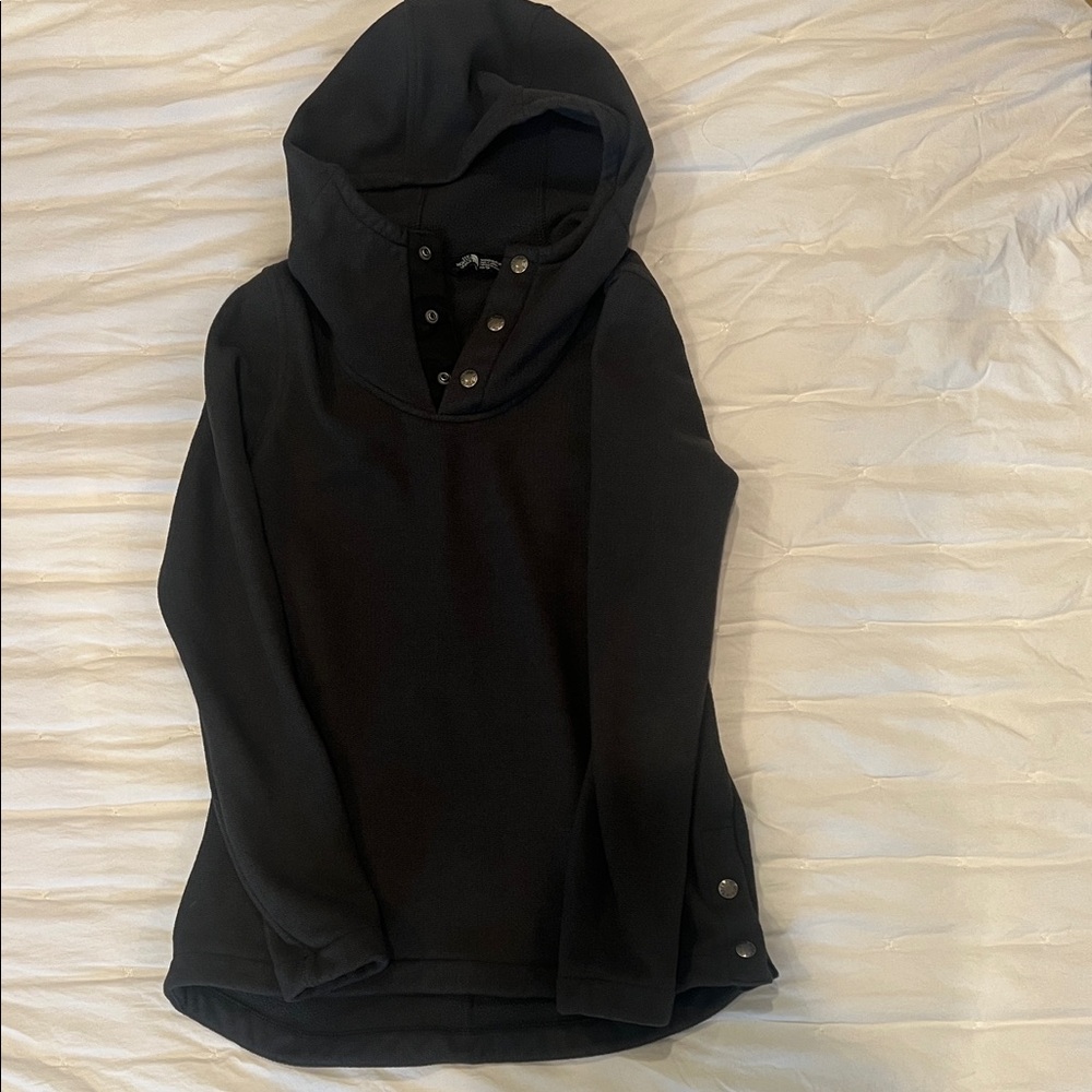 North face Black Snap-Accent Hooded Pullover